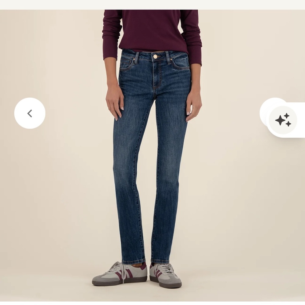 Kut from the Kloth Dark Blue Straight Leg Jeans